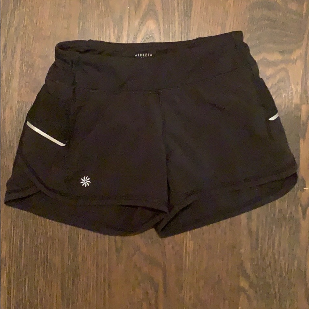Size 7 girl Athleta Girl black athletic shorts